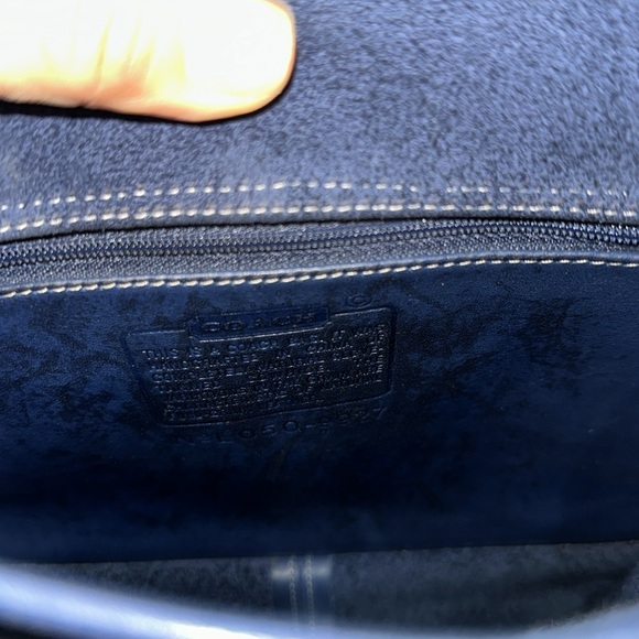 Coach VTG 9927 Willis Navy Blue Leather Crossbody Shoulder Bag - Picture 12 of 16